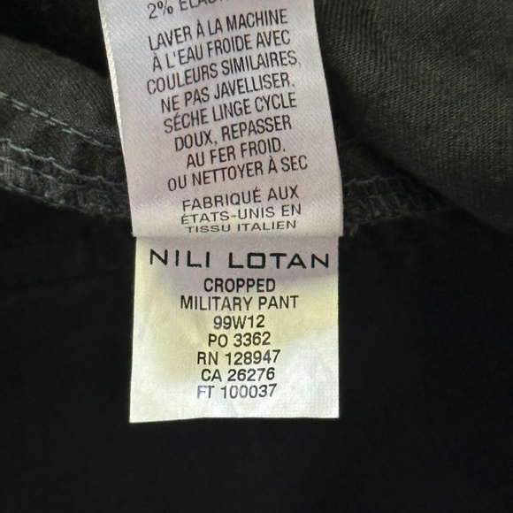 Nili Lotan Cropped Military Jogger Pants Black Women’s Size 8 - Picture 13 of 15